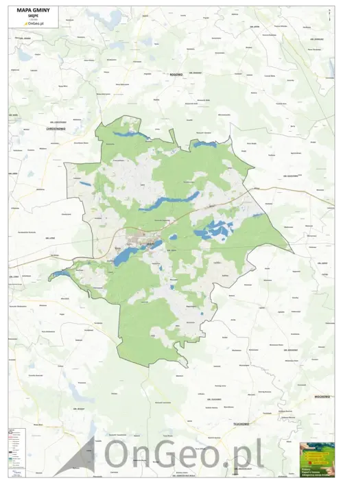 Mapa gminy Skępe